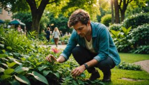 Découverte des plantes rares dans le jardin de ville